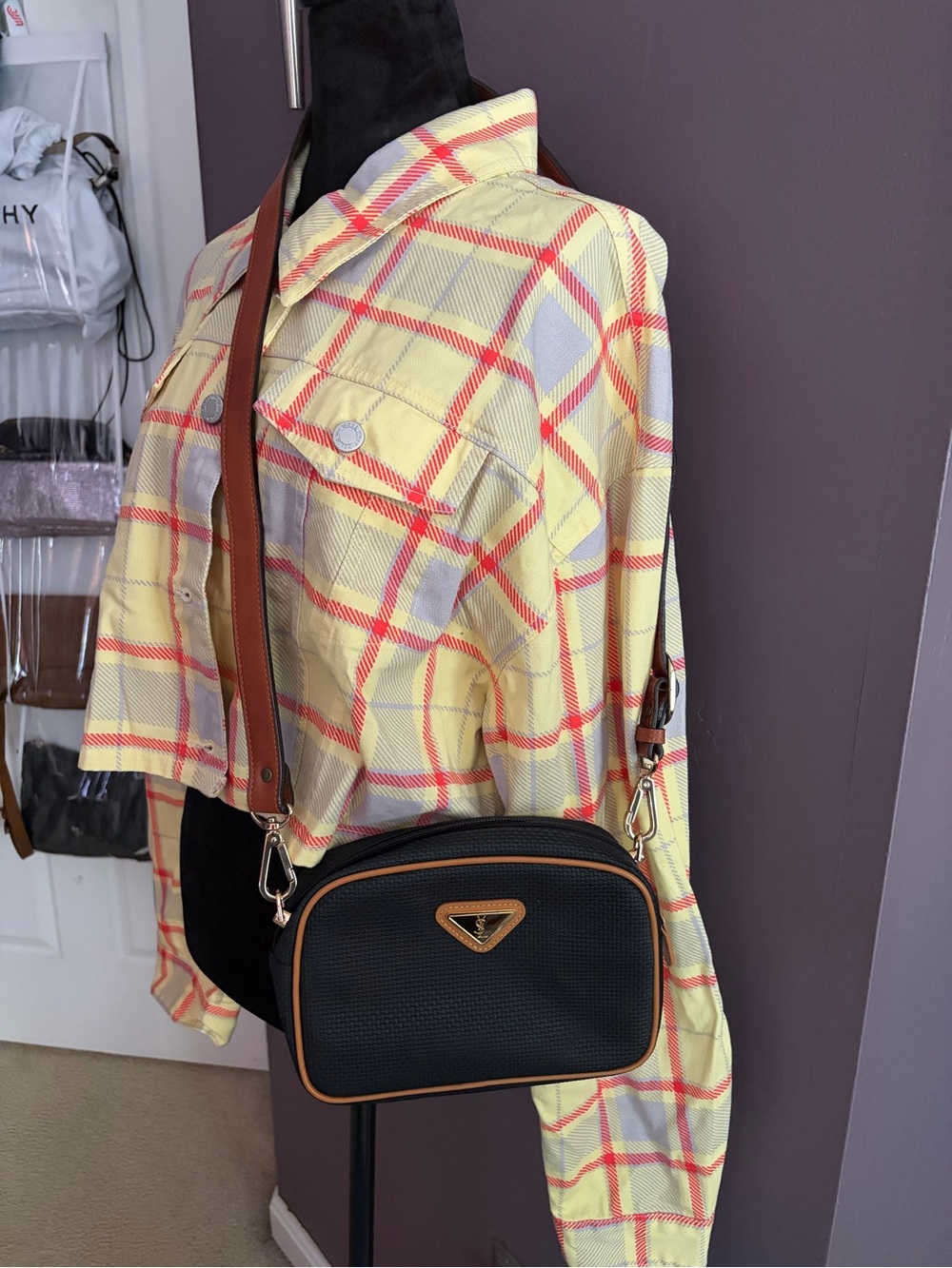 YSL cosmetic bag converted into crossbody